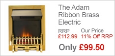 The Adam Ribbon Brass Electric Fire