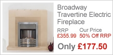 Broadway Travertine Electric Fireplace Adam Helios Electric Fire