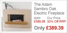 The Adam Sambro Oak Electric Fireplace
