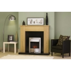 New England Oak and Black Suite with Adam Colorado Electric Fire