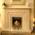 The Grande Catia Beige Marble Fireplace