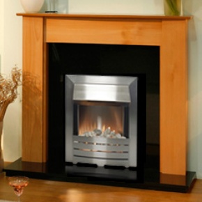 The Capri Granite Fireplace and Adam Helios Electric Fire