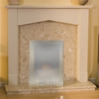 The Tudor Botticino Stone Effect Fireplace