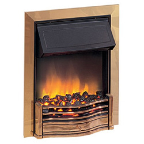 Dimplex Danesbury Electric Fire, Optiflame Effect, Brass