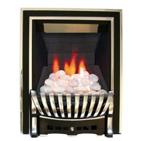 The Ekofires EKO 3010 Pebble Gas Fire (Chrome-Black/Chrome Elegance)
