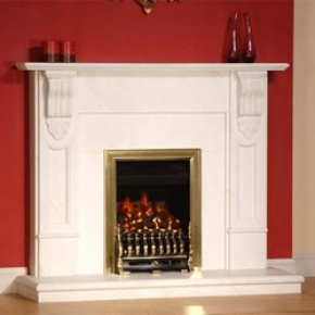 The Grande Corbel Marble Fireplace