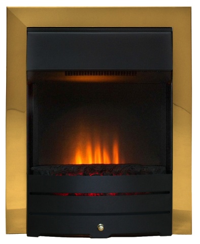 Adam Salisbury Electric Fire, Brass and Black, Coal Bed