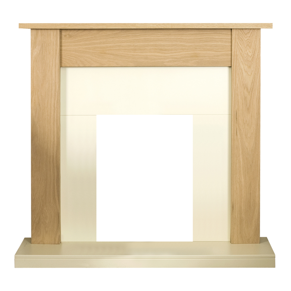 The Adam Southwold Fireplace in Oak and Cream
