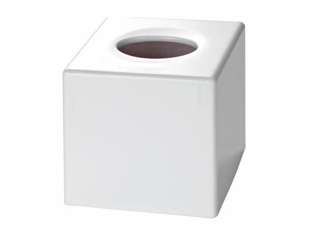 Devon White Cube Tissue Box Cover (Case Qty 6) | Corby Of Windsor