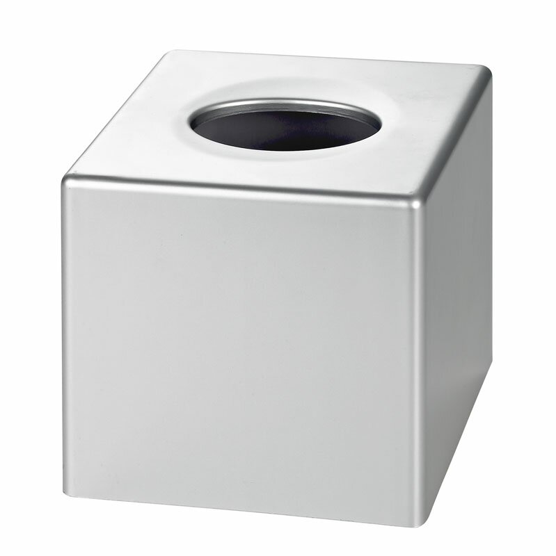 Satin Chrome Cube Tissue Box Cover (Case Qty 6) | Corby Of Windsor