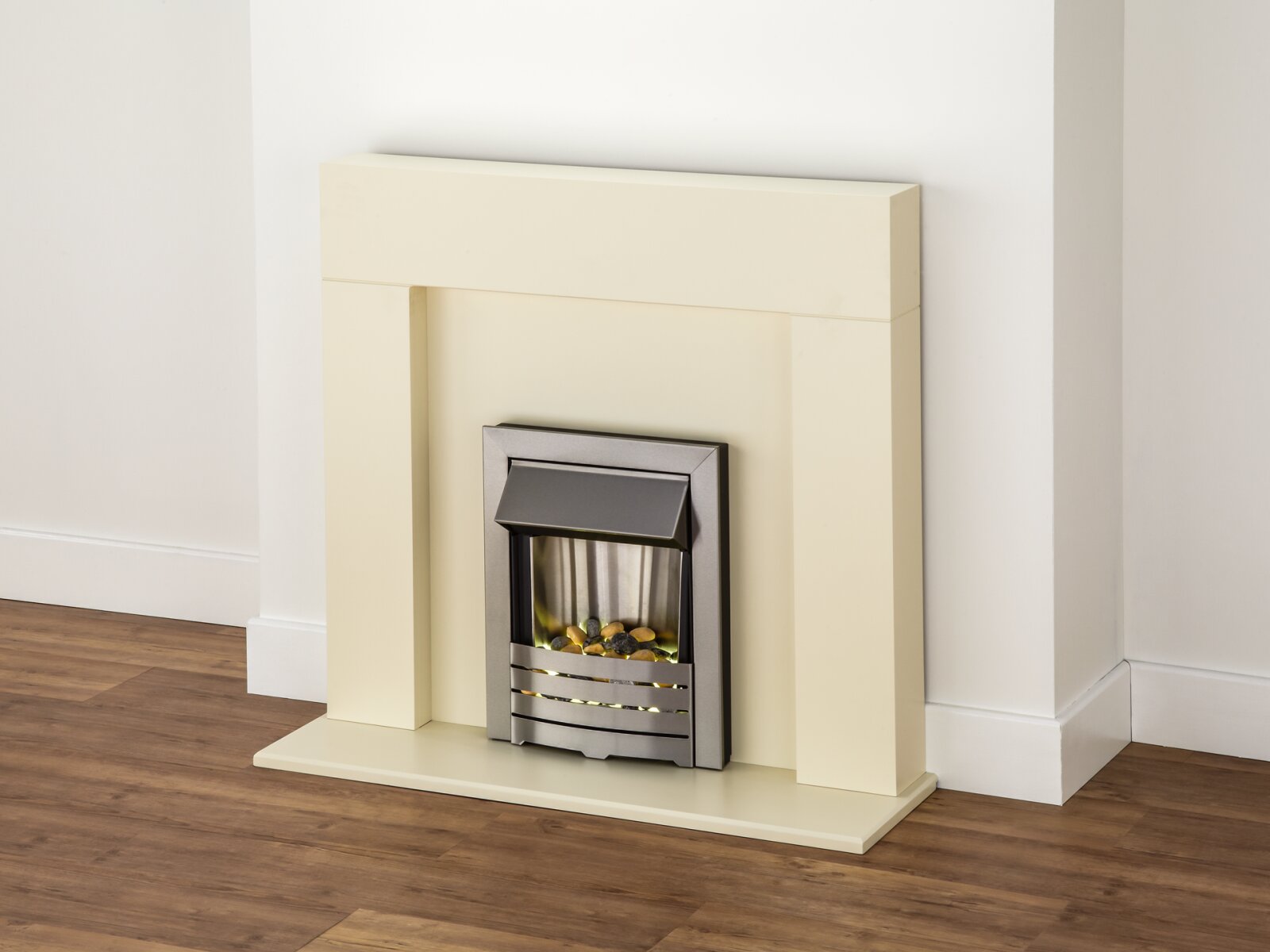 Adam Miami Fireplace Suite in Cream with Helios Electric Fire in ...