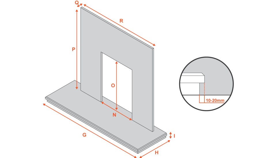 adam-fireplace-back-panel-and-hearth-set-in-cream-48-inch Diagram
