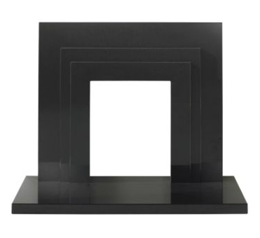 The Zurich Fireplace in Black Granite