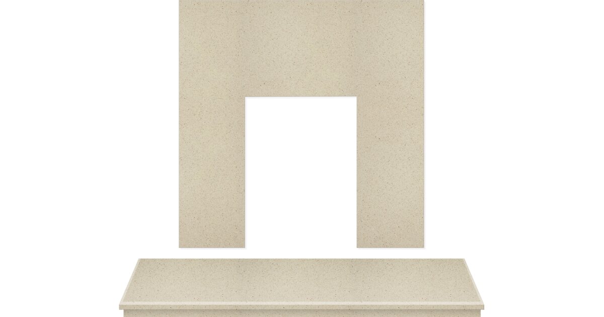 Fireplace Back Panel And Hearth Set In Marfil Stone 48 Inch Fireplace Back Panel And Hearth Set In Marfil Stone 48 Inch World
