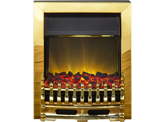 Adam Blenheim Electric fire in Brass | Fireplace World