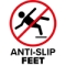 Anti slip feet