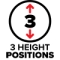 3 height postions