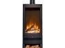 acantha-horizon-electric-stove-with-log-storage-angled-stove-pipe-in-black