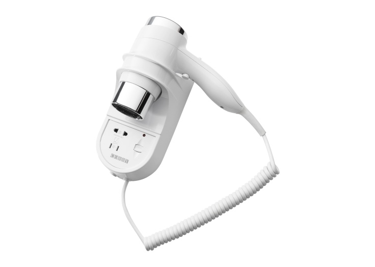Corby Kendal 1600W Wall Mounted Hair Dryer with Shaver Socket in