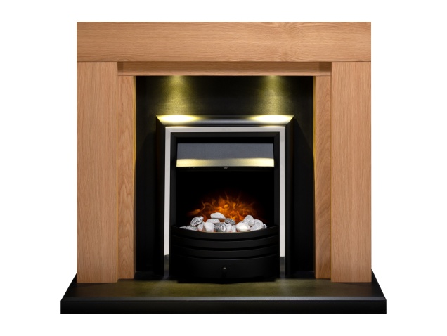 Adam Cambridge 6-in-1 Electric Fire in Black