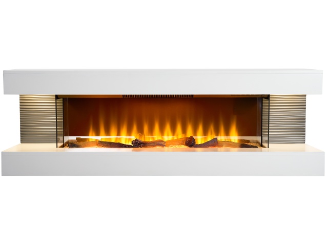 sureflame-wm-9332-xl-electric-wall-fireplace-suite-with-downlights-remote-in-pure-white