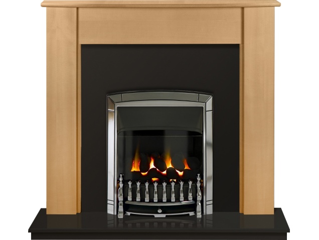 The Capri Fireplace In Beech Granite With Valor Dream Balanced