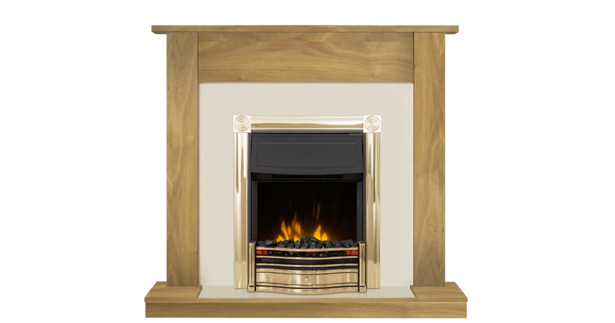 Adam Buxton Fireplace Suite In Oak With Dimplex Horton Electric