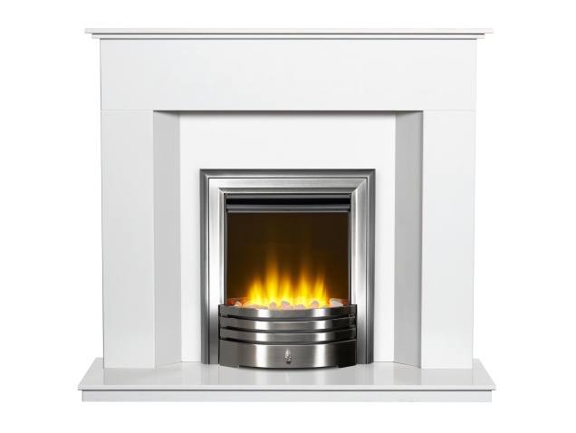 adam-alora-white-marble-fireplace-with-downlights-amara-electric-fire-in-brushed-steel-48-inch