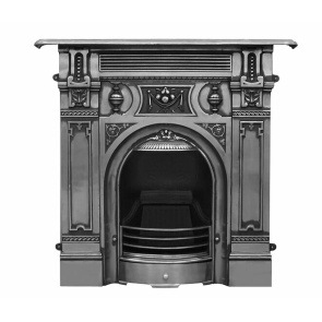 The Victorian Cast Iron Combination Fireplace In Full Polish By