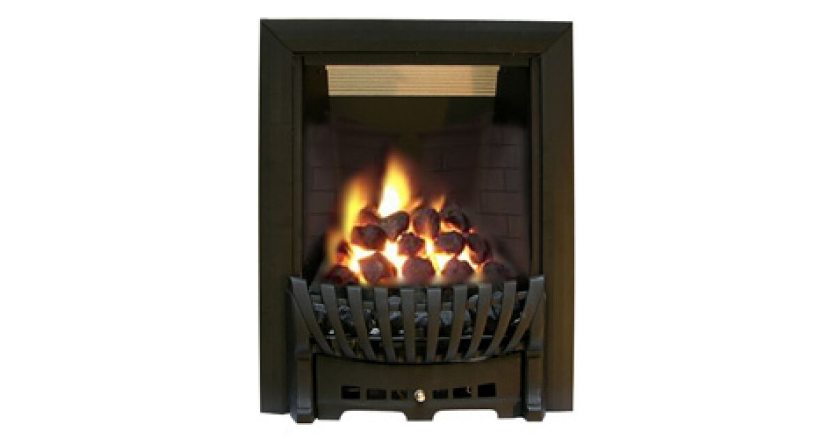 Ekofires Eko 3030 Coal Gas Fire Black Black Elegance Fireplace