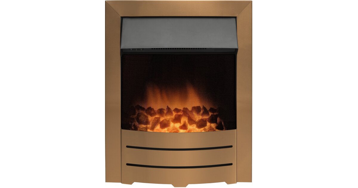 Adam Colorado Electric Fire In Copper Gold Fireplace World