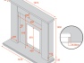 the-hollywood-fireplace-in-beige-stone-with-downlights-54-inch