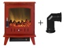 adam-aviemore-electric-stove-in-red-enamel-with-angled-stove-pipe