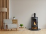 oko-s5-bio-ethanol-cylinder-stove-with-log-storage-in-charcoal-grey-angled-stove-pipe