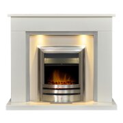acantha-maine-white-grey-marble-fireplace-with-downlights-vela-electric-fire-in-brushed-steel-48-inch