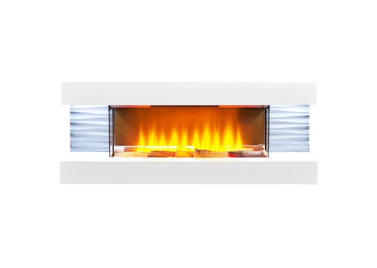 Sureflame WM-9332 Electric Wall Fireplace Suite with Downlights