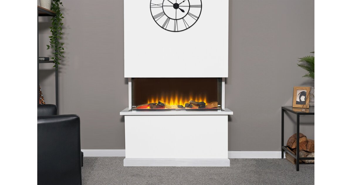 Adam Sahara Panoramic Media Wall Electric Fire, 31 Inch | Fireplace World