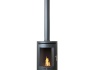 oko-s5-bio-ethanol-cylinder-stove-with-log-storage-in-charcoal-grey-extra-tall-angled-metal-stove-pipe