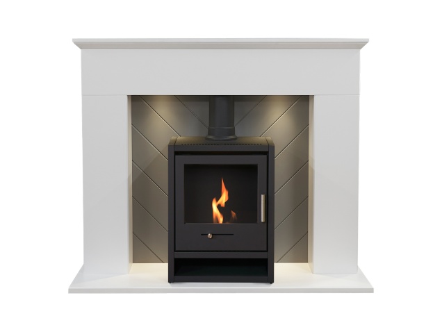 adam-corinth-stove-fireplace-in-pure-white-grey-with-downlights-oko-s1-bio-ethanol-stove-in-charcoal-grey-48-inch