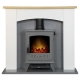 adam-huxley-in-pure-white-grey-with-aviemore-electric-stove-in-grey-enamel-39-inch