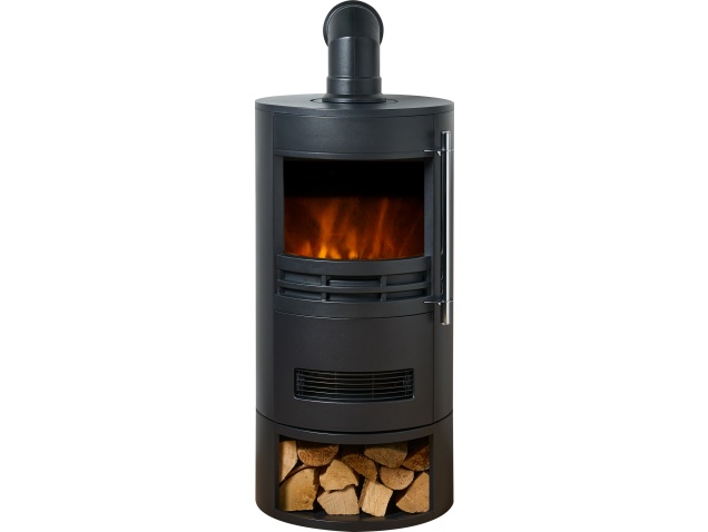sureflame-dunston-round-electric-stove-with-log-storage-angled-stove-pipe-in-black