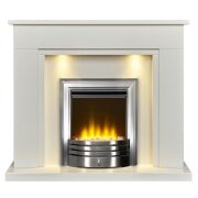 acantha-maine-white-marble-fireplace-with-downlights-amara-electric-fire-in-brushed-steel-48-inch