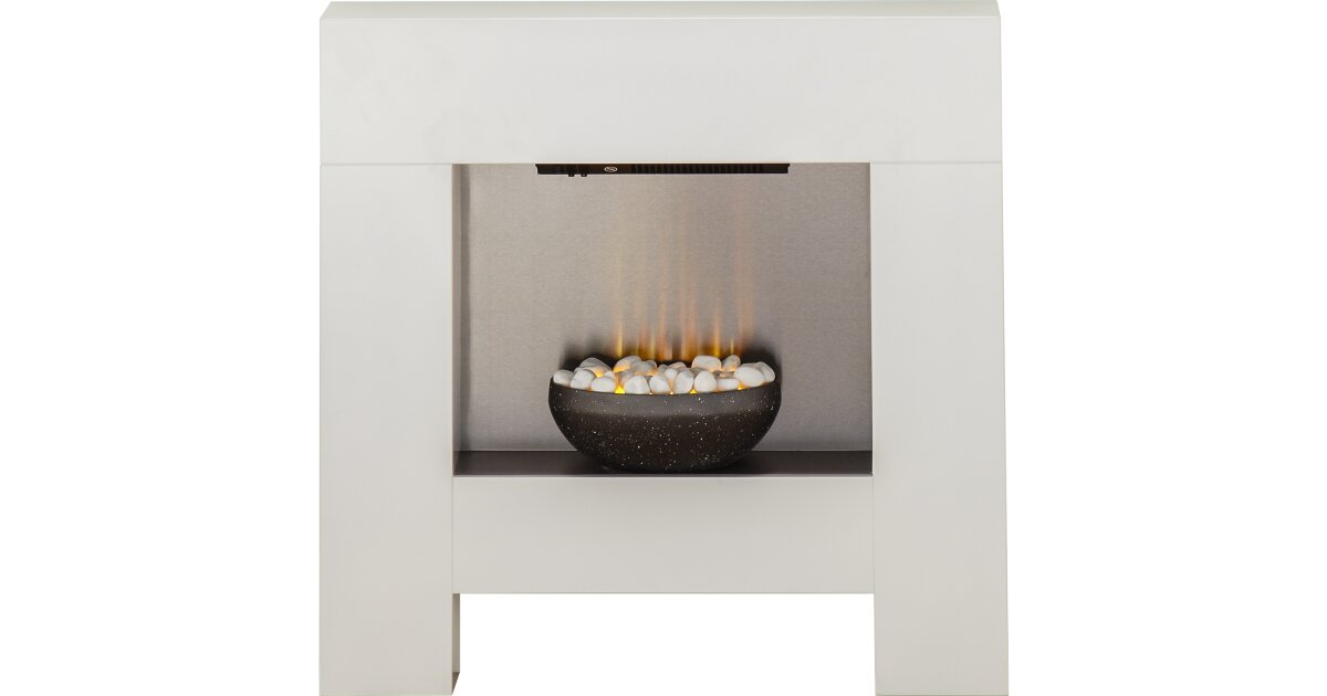 Adam Cubist Electric Fireplace Suite In White 36 Inch Fireplace
