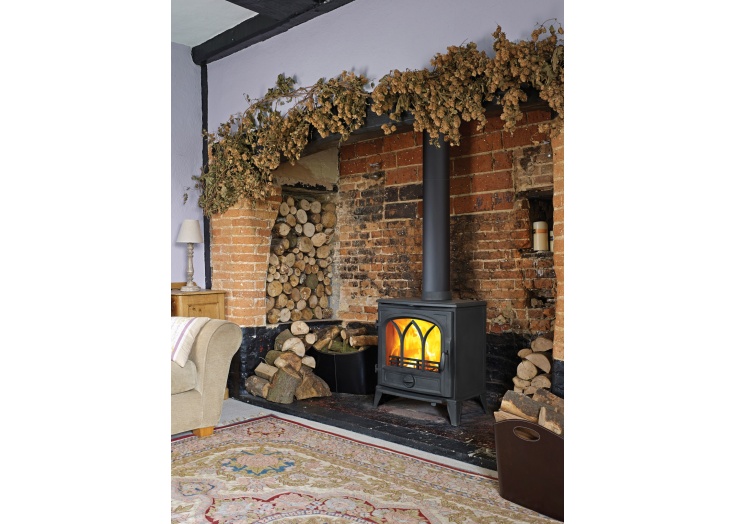 Scene S23 Wood Burning Stove in Black | Fireplace World