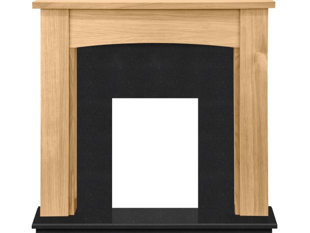 Adam Stockton Fireplace In Oak And Black Granite 48 Inch