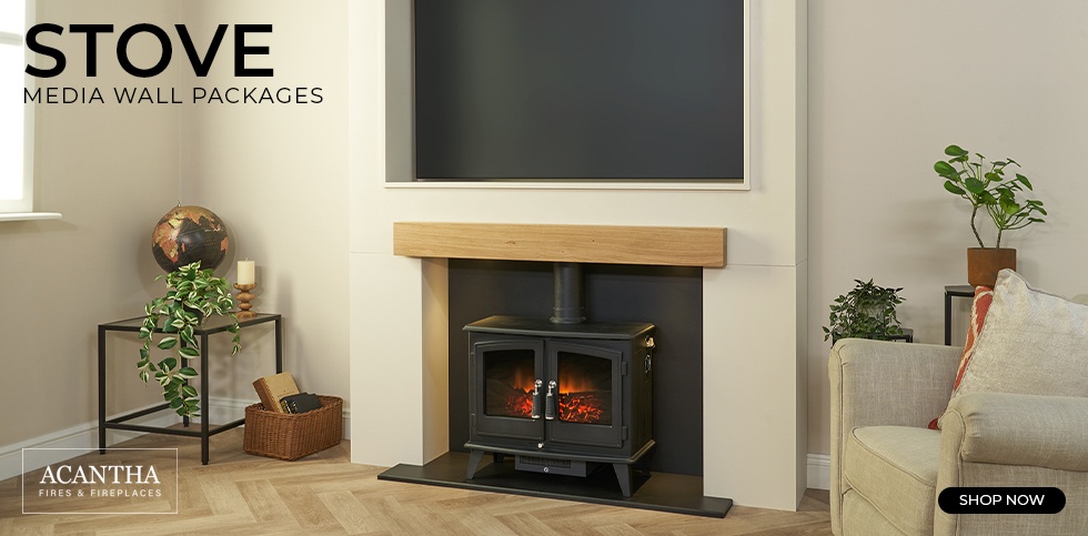 Acantha Stove Media Wall