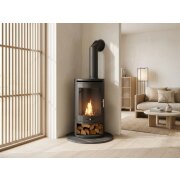 acantha-teardrop-hearth-in-lava-stone-with-oko-s5-stove-tall-metal-pipe