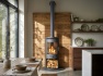 oko-s7-bio-ethanol-panoramic-stove-with-extra-tall-angled-metal-stove-pipe-honed-black-granite-truncated-hearth