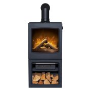 acantha-lunar-xl-electric-stove-in-charcoal-grey-with-short-angled-pipe-in-black
