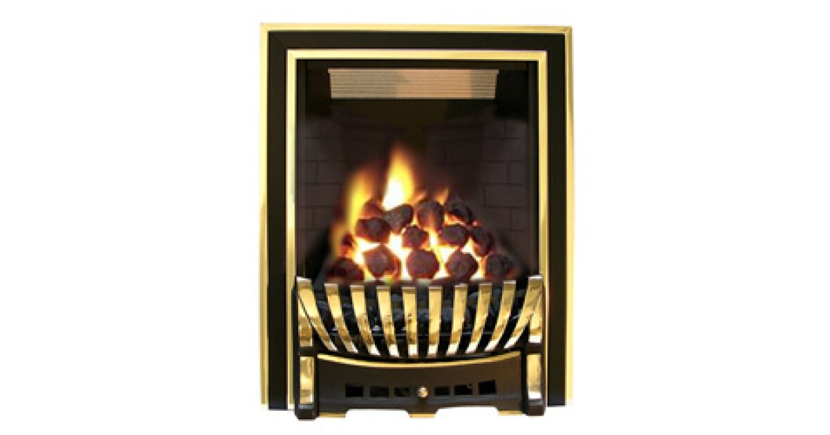 Ekofires Eko 3030 Coal Gas Fire Brass Black Antique Elegance